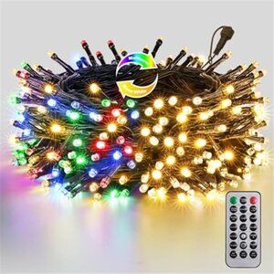 Christmas String Lights Color Changing 200 LED Fairy Lights Outdoor Indoor 66FT